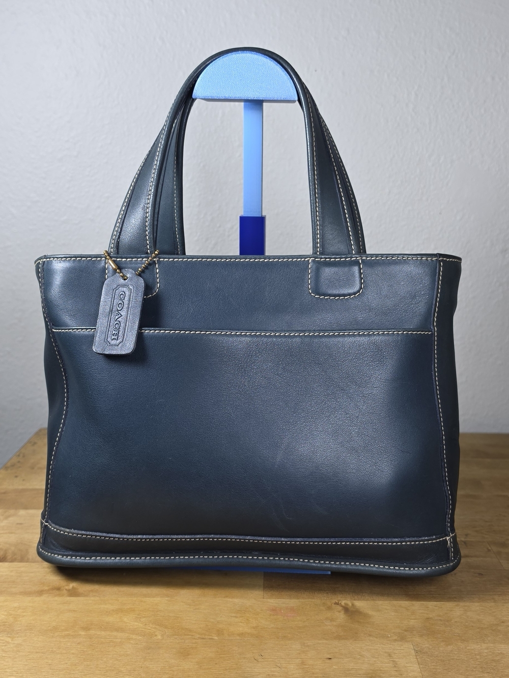 Coach Bleecker 9302 Navy Glove-Tanned Leather USA Vintage Bag